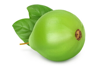 Guava fruit isolated on white background with full depth of field