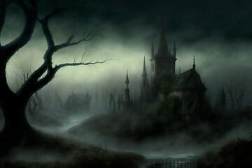 Dark, Gothic, Medieval, Gloomy, Landscape, castle