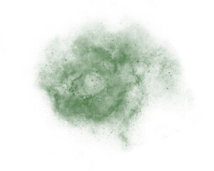 Deep Green powder abstract