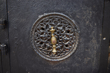 Kitchen room. Old metallic kitchen that works with coal or firewood