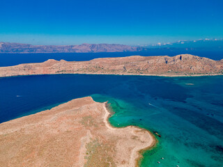 Balos Beach, Greece, Crete. View from above.