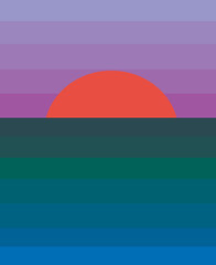 Abstract sunset over the sea