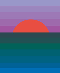 Abstract sunset over the sea