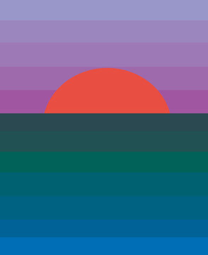 Abstract sunset over the sea