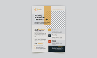 Creative corporate modern business flyer template design