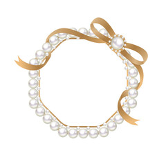 yellow pearl ribbon Octagon