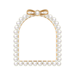 yellow pearl ribbon semicircle