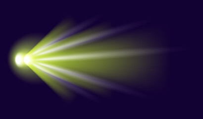 Meteor or comet. Neon space flying meteorite or asteroid, realistic vector illustration. Meteor fire trails isolated. Fireball glowing gas and dust tails at night sky