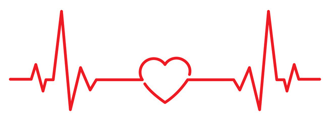 heartbeat icon on isolated transparent background.
heart beat pulse symbol. cardiogram heart in linear style. heartbeat PNG