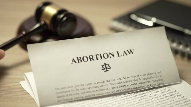 Abortion Law Legal Justice Document Judge Gavel Background