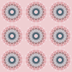 Tile. Background, texture of pink circles in pastel colors.