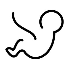 Fetus Icon Isolated on White Background Vector