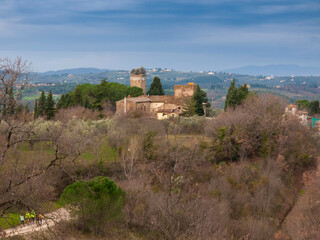 Fototapeta premium Italia, Toscana, Bagno a Ripoli, il paese di Quarate.