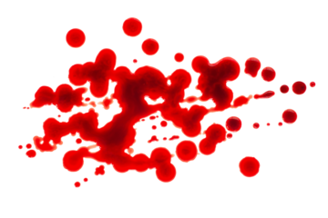 Blood drops. Isolated png with transparency