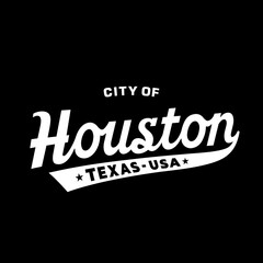 Houston Texas lettering design. City of Houston typography design. Vector and illustration.