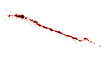 Long row of dark blood drops. Isolated png with transparency - 562169068