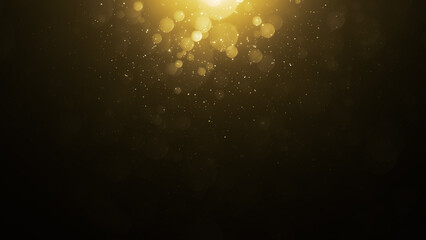 	
Elegant glittering particle flow. Gentle stream of gold dust, magical snowfall, creative soft bokeh, luxury abstract background. 3d rendering