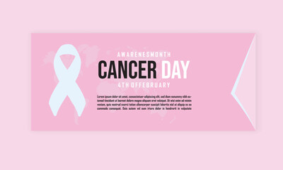 World Cancer Day Banner Design Vector, World Cancer Day - 4 February 2022, World Cancer Day 2023