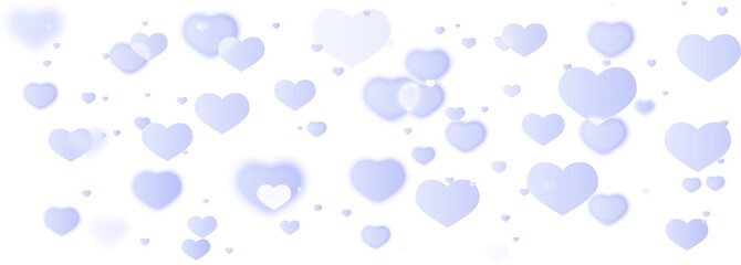 Hearts confetti bokeh purple