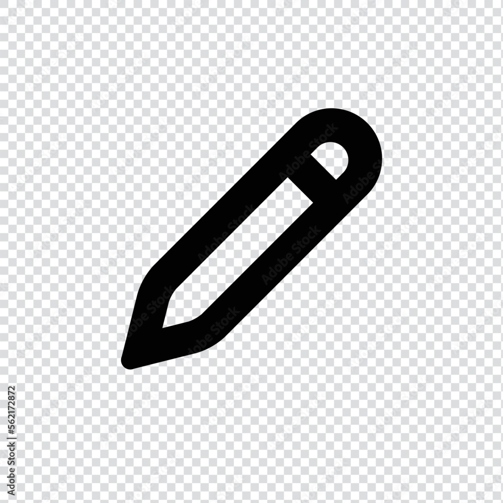 Aufkleber edit pencil outline icon in transparent background, basic app and web ui bold line icon, eps10