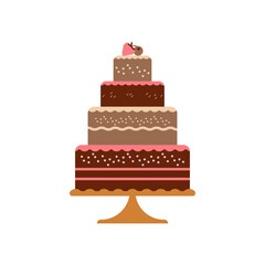 Wedding cake vector illustration
