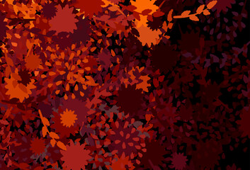 Dark Orange vector pattern with random forms.