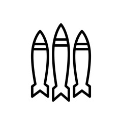 Missile icon vector logo design template