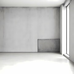 ﻿A white wall with a square hole - Generative AI