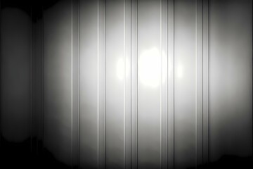 ﻿A black and white photo of a wall with a light shining through - Generative AI
