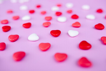 horse hearts on a pink background top view