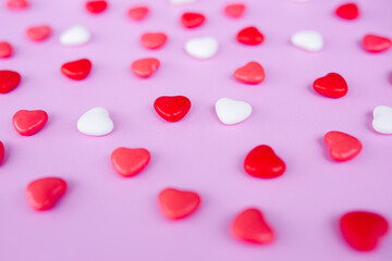 horse hearts on a pink background top view