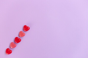horse hearts on a pink background top view