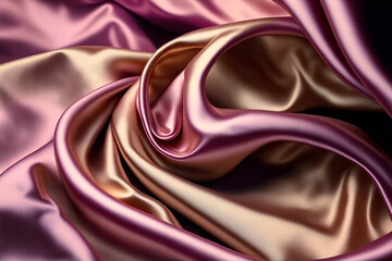 Silk satin sheet texture, elegant fabric, AI generated