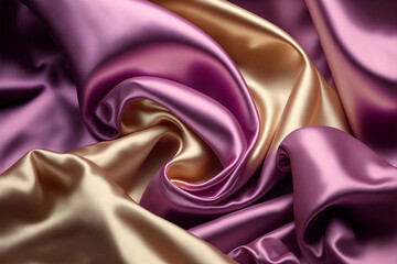 Silk satin sheet texture, elegant fabric, AI generated