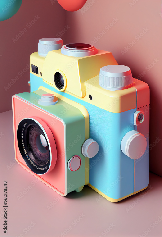 Aufkleber beautiful abstract camera. generative ai technology