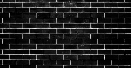 Fototapeta na wymiar black brick wall background texture close up
