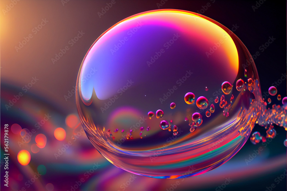 Poster soap bubble ball abstract background texture semicircle. beautiful background pattern texture for de