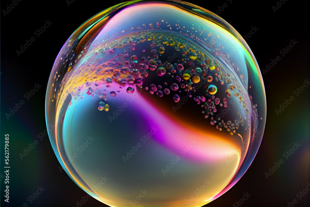 Poster soap bubble ball abstract background texture semicircle. beautiful background pattern texture for de