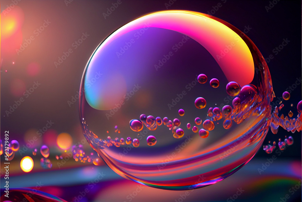 Poster soap bubble ball abstract background texture semicircle. beautiful background pattern texture for de