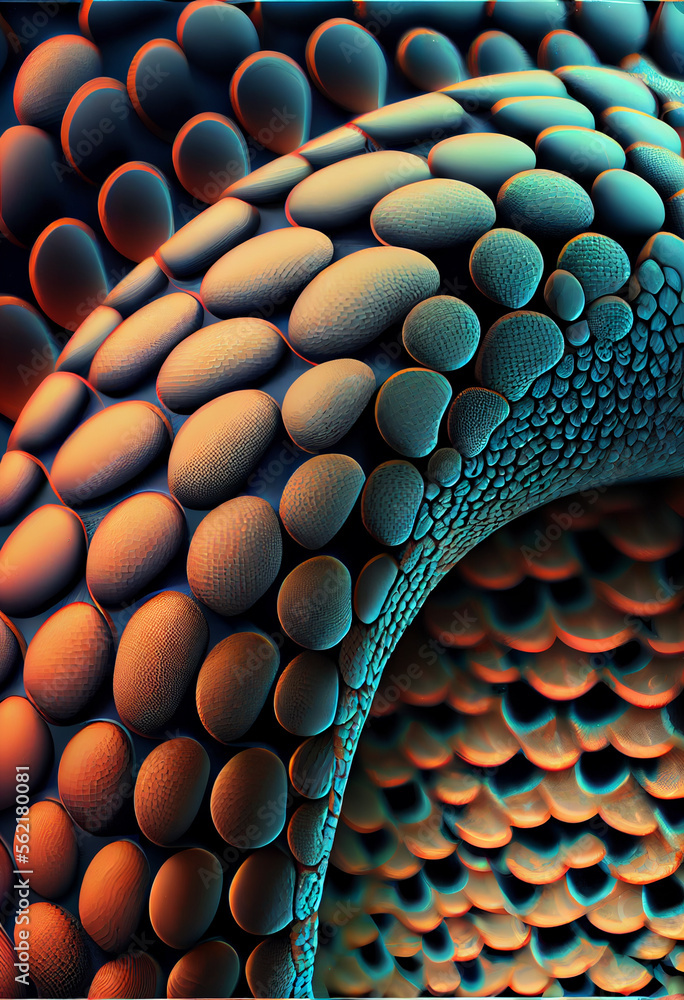 Poster Snake skin abstract background texture semicircle. Beautiful background pattern texture for design 