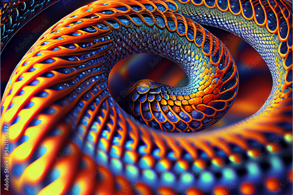 Poster Snake skin abstract background texture semicircle. Beautiful background pattern texture for design 