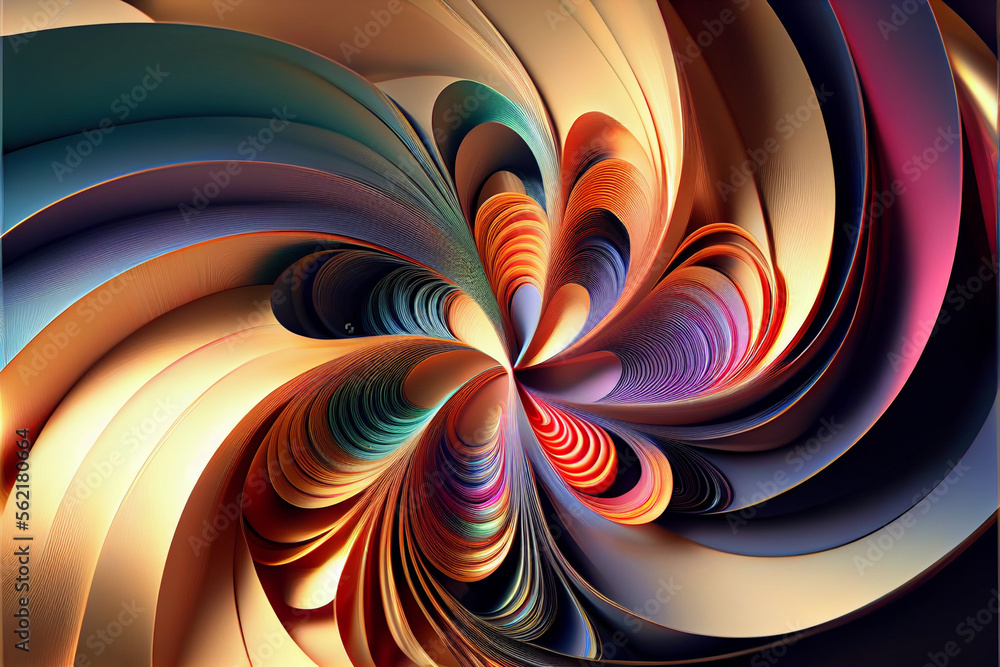 Aufkleber Wonderful Abstract colourful line background. Starburst dynamic wave. Background pattern for design.