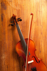 Obraz na płótnie Canvas classical violin and bow instrument 