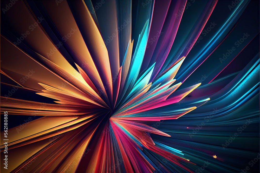 Poster wonderful abstract colourful line background. starburst dynamic wave. background pattern for design.