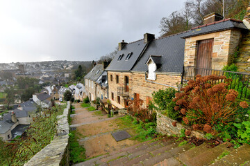 L'escalier de Brélévenez à Lannion en Bretagne - France