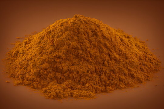 3d rendering illustration of curry powder, generative ai
