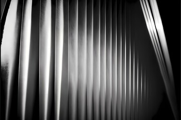 ﻿A close up of a black and white striped wall - Generative AI