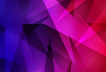 Dark Purple, Pink vector layout with lines, triangles.