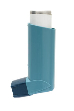 Aplicador pl&aacute;stico spray, usado para inala&ccedil;&atilde;o por via oral de um medicamento de controle e preven&ccedil;&atilde;o de asma,  bronquite cr&ocirc;nica e enfisema.