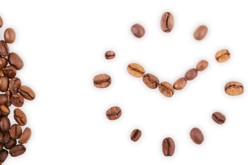 Naklejka premium Coffee beans in coffee mug